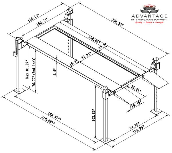 Advantage DX-9000-XLT | 9,000 LBS. 4-Post Lift - Image 9