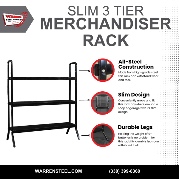 Slim 3 Tier Merchandiser Rack | Stationary - Image 4